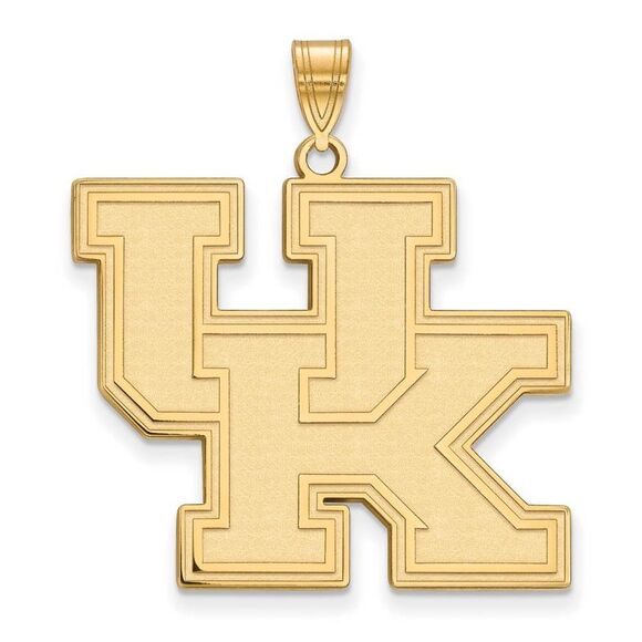 14k Yellow Gold U. of Kentucky XL 'UK' Pendant